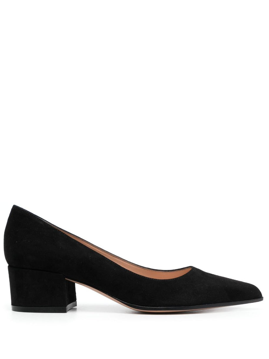 Gianvito Rossi Piper Suede Leather Pumps - Black