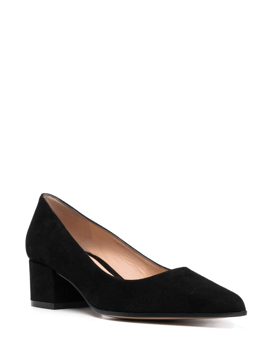 Gianvito Rossi Piper Suede Leather Pumps - Black