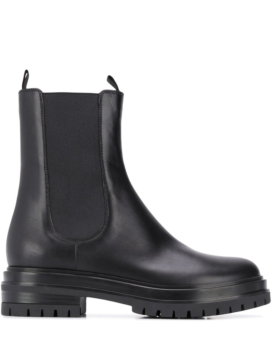 Gianvito Rossi Chester Leather Boots - Black