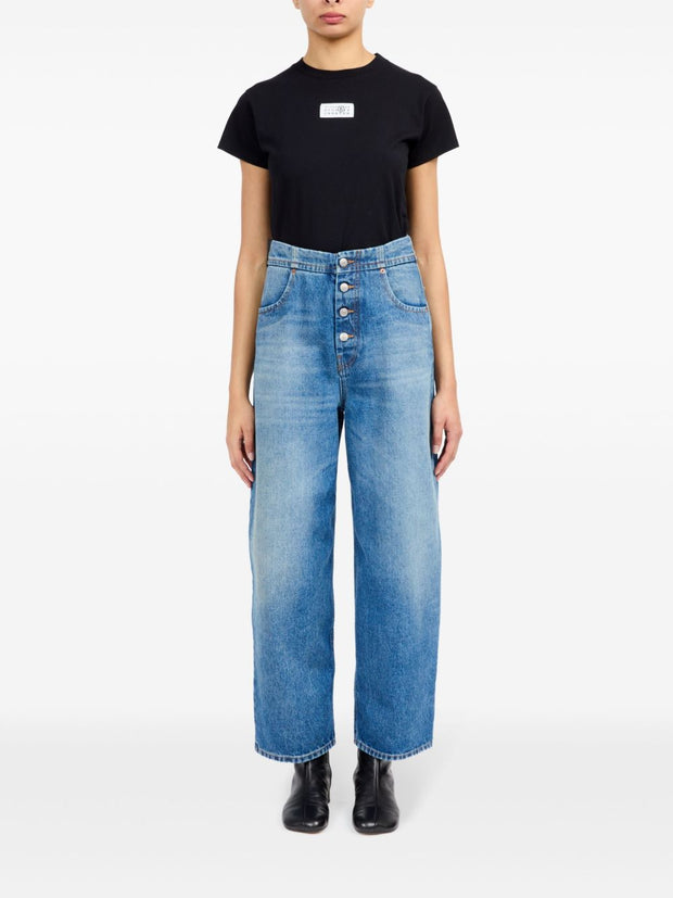 MM6 Maison Margiela  Wide-leg Denim Jeans - Clear Blue
