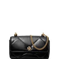 Tory Burch Kira Diamond Mini Leather Shoulder Bag - Black
