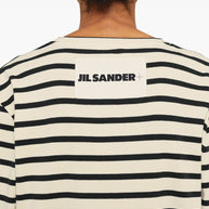 JIL SANDER PLUS Striped Cotton T-shirt - White
