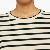 JIL SANDER PLUS Striped Cotton T-shirt - White