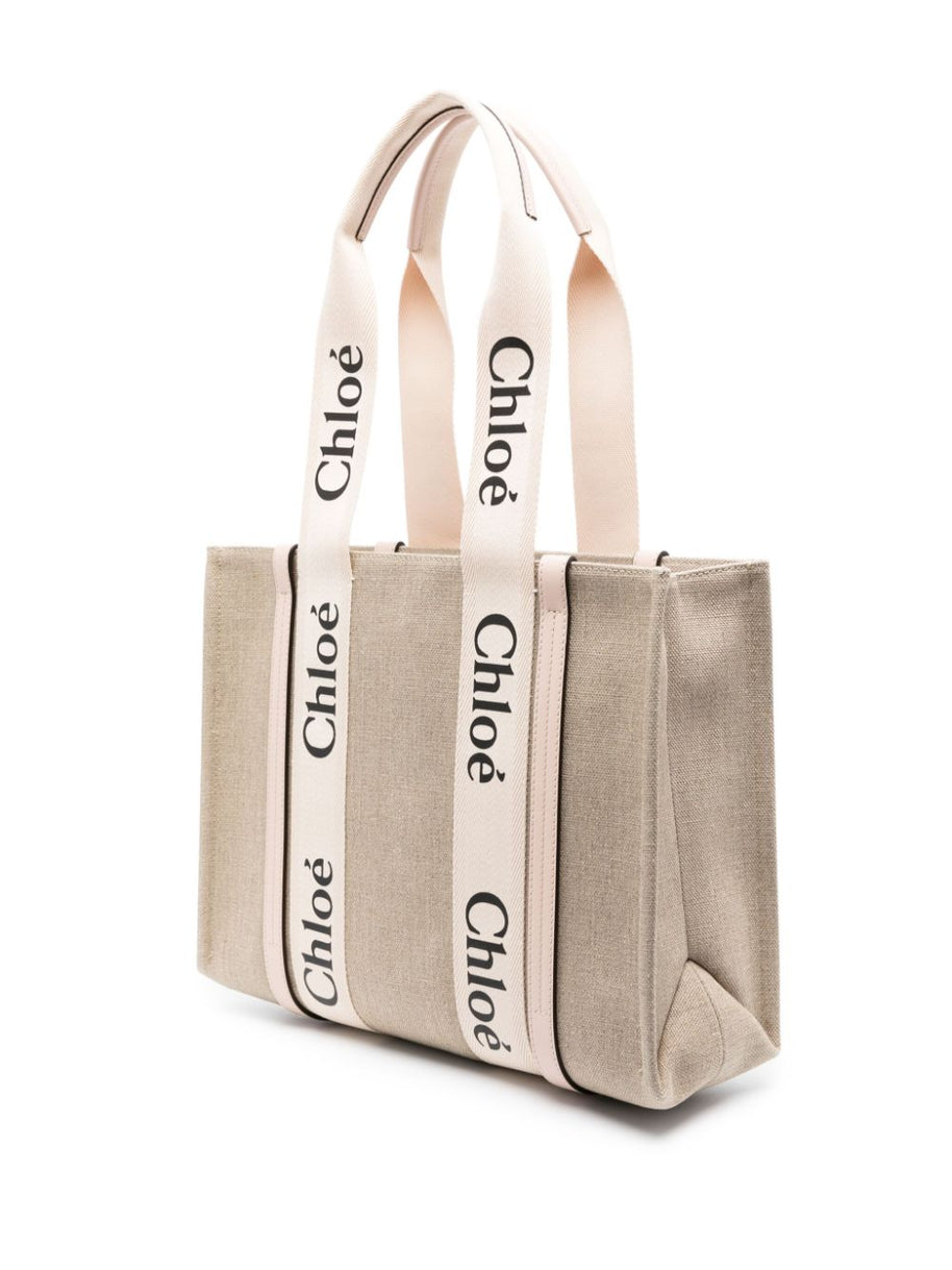 Chloé Woody Canvas Medium Tote Bag
