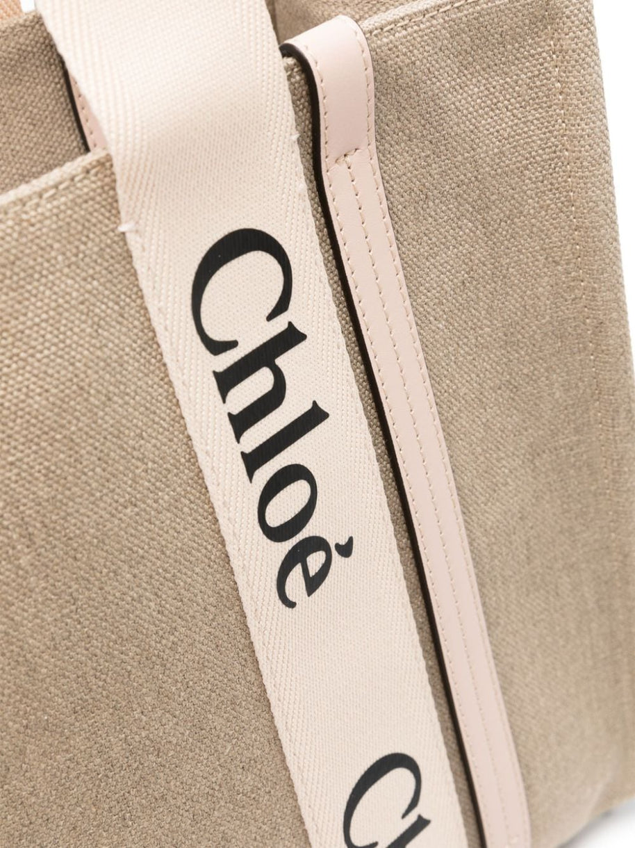Chloé Woody Canvas Medium Tote Bag
