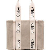 Chloé Woody Canvas Medium Tote Bag