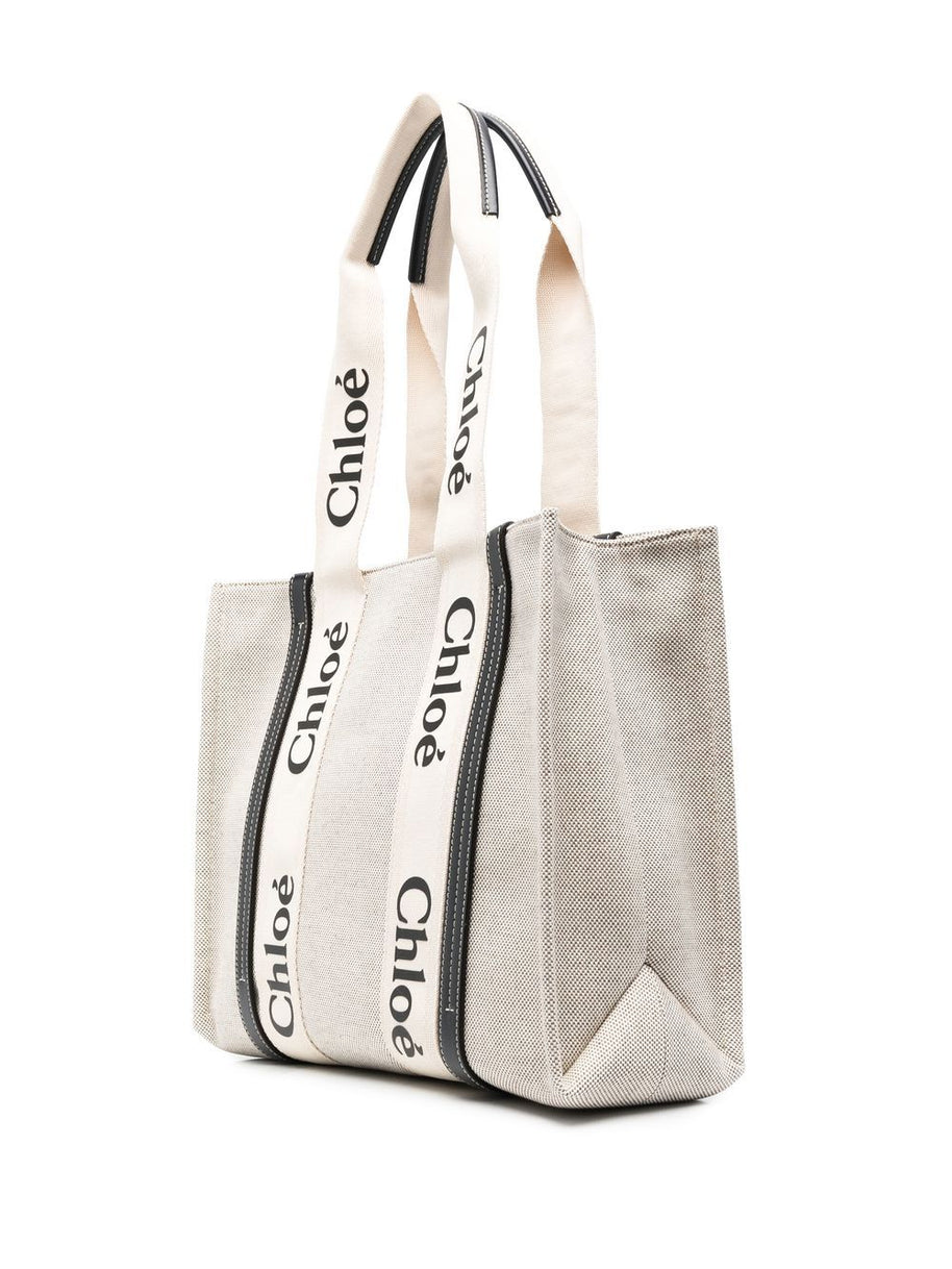 Chloé Woody Canvas Medium Tote Bag