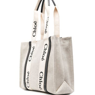 Chloé Woody Canvas Medium Tote Bag