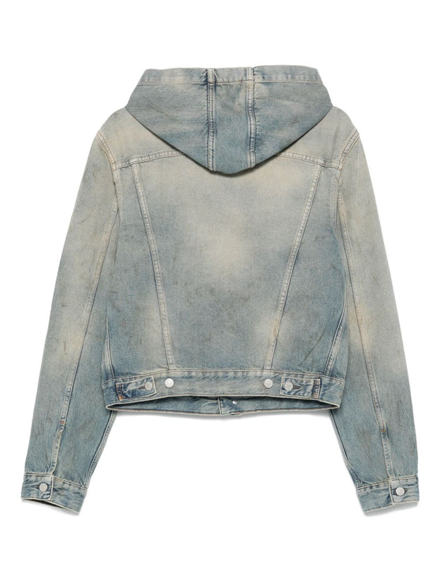Acne Studios Denim Hooded Jacket - Clear Blue
