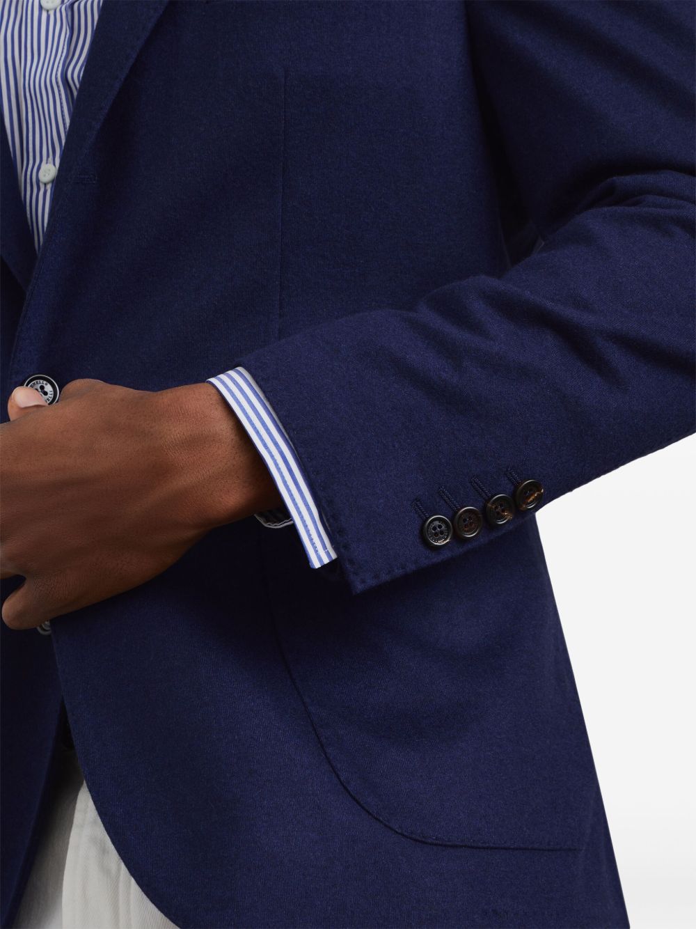 Brunello Cucinelli Cashmere Single-breasted Jacket Blue