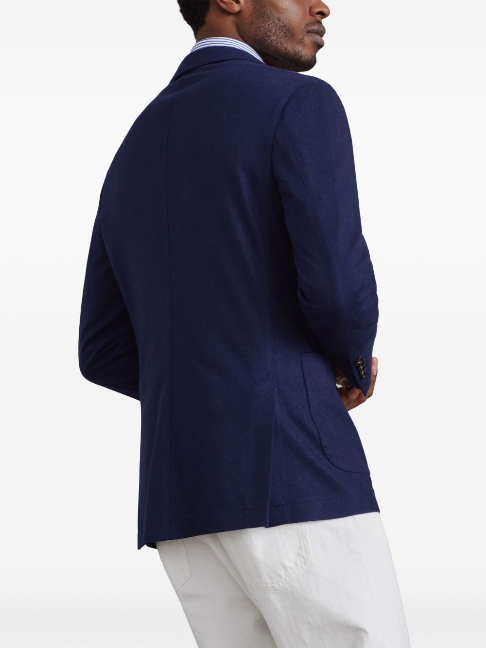 Brunello Cucinelli Cashmere Single-breasted Jacket Blue