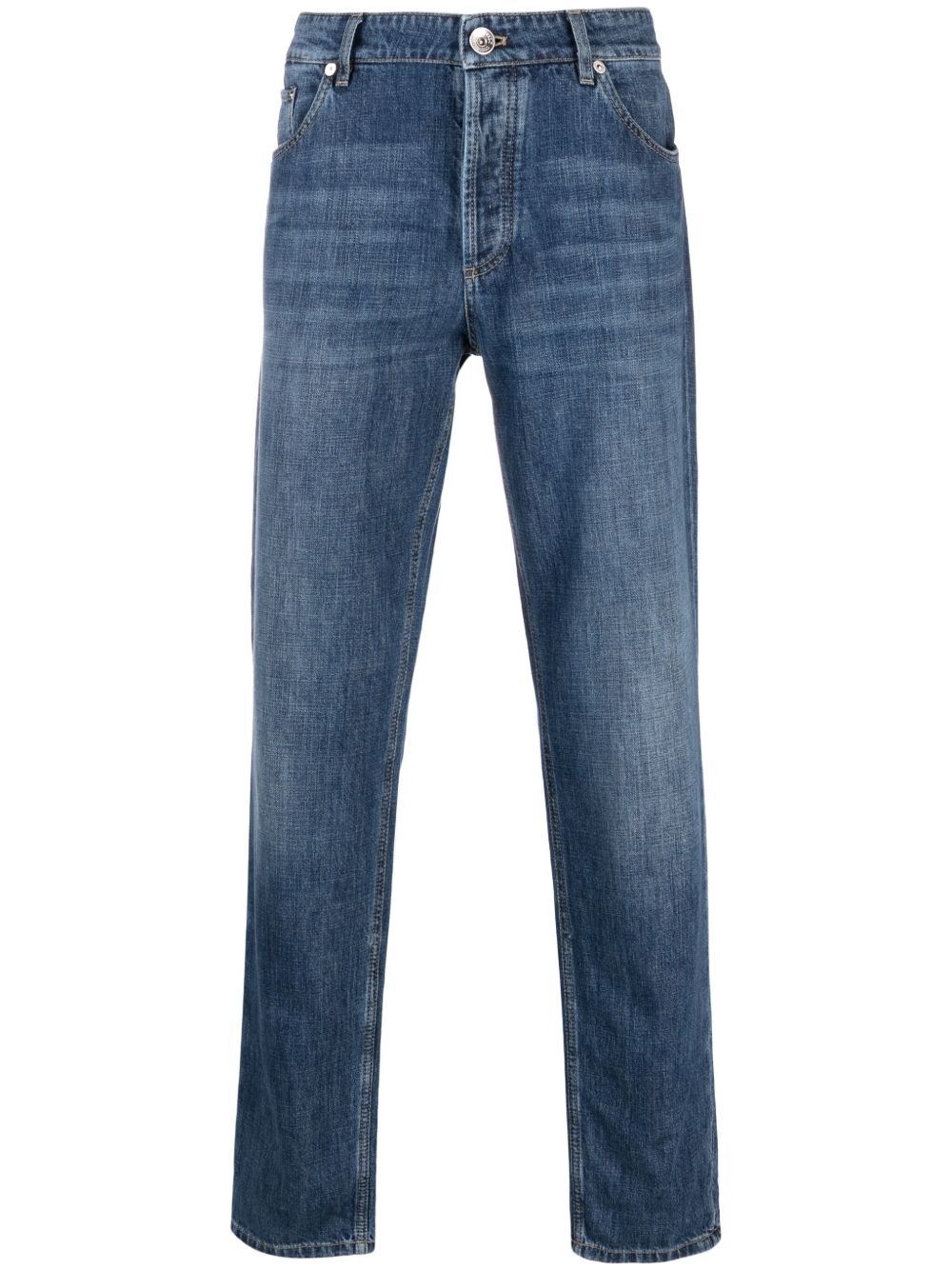 Brunello Cucinelli Denim Cotton Jeans - Clear Blue