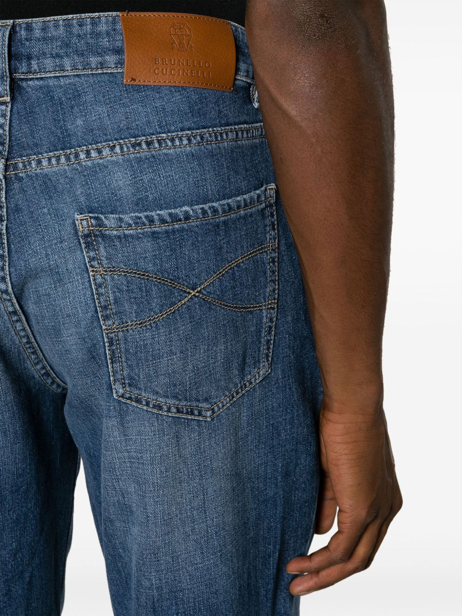 Brunello Cucinelli Denim Cotton Jeans - Clear Blue