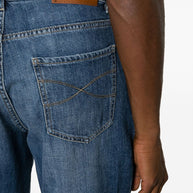 Brunello Cucinelli Denim Cotton Jeans - Clear Blue