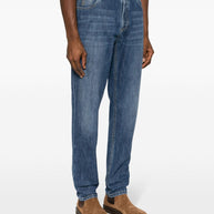 Brunello Cucinelli Denim Cotton Jeans - Clear Blue