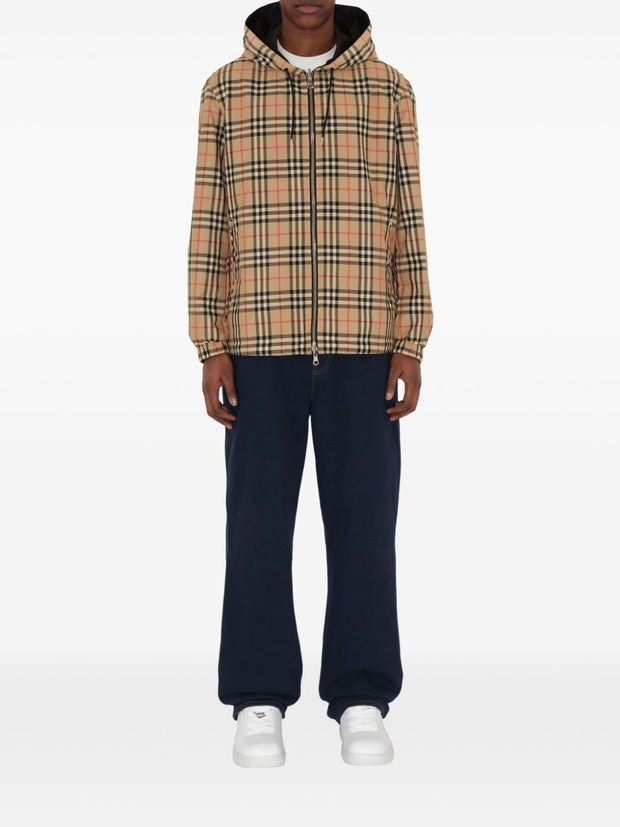 Burberry Check Blouson Jacket - Beige