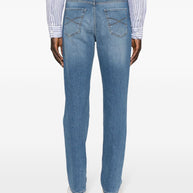 Brunello Cucinelli Slim Denim Cotton Jeans - Clear Blue