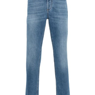 Brunello Cucinelli Slim Denim Cotton Jeans - Clear Blue