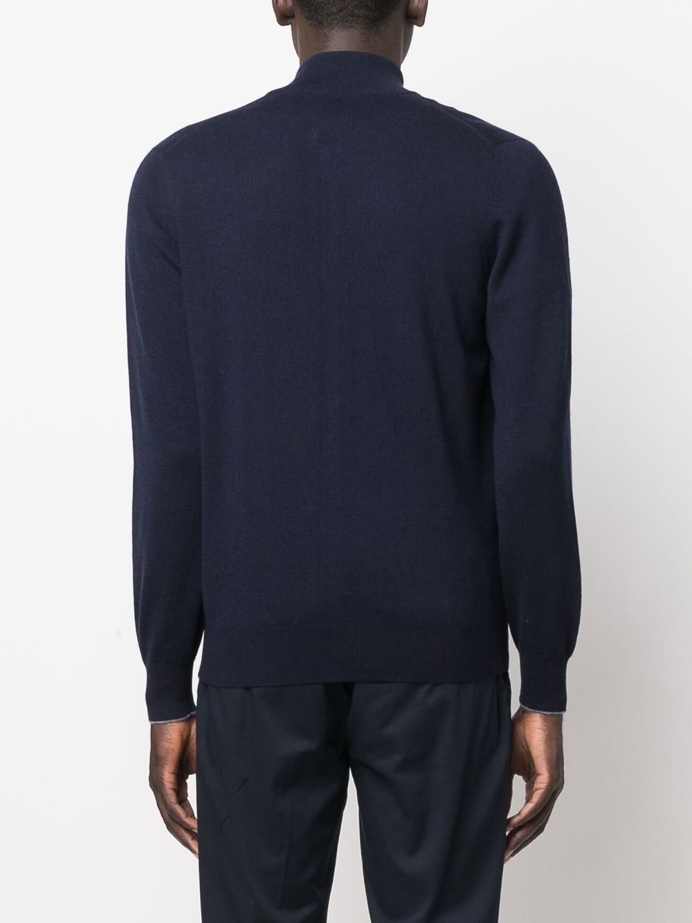 Brunello Cucinelli Cashmere Zipped Cardigan Blue