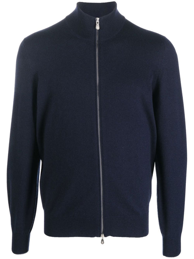 Brunello Cucinelli Cashmere Zipped Cardigan - Blue