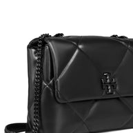 Tory Burch Kira Diamond Leather Shoulder Bag - Black