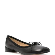 MM6 Maison Margiela Leather Ballet Flats - Black