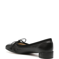 MM6 Maison Margiela Leather Ballet Flats - Black