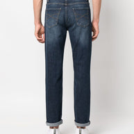Brunello Cucinelli Slim Denim Cotton Jeans - Blue