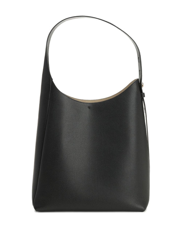 Tory Burch Romy Leather Hobo Bag - Black