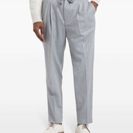 Brunello Cucinelli Wool Trousers - Light Grey