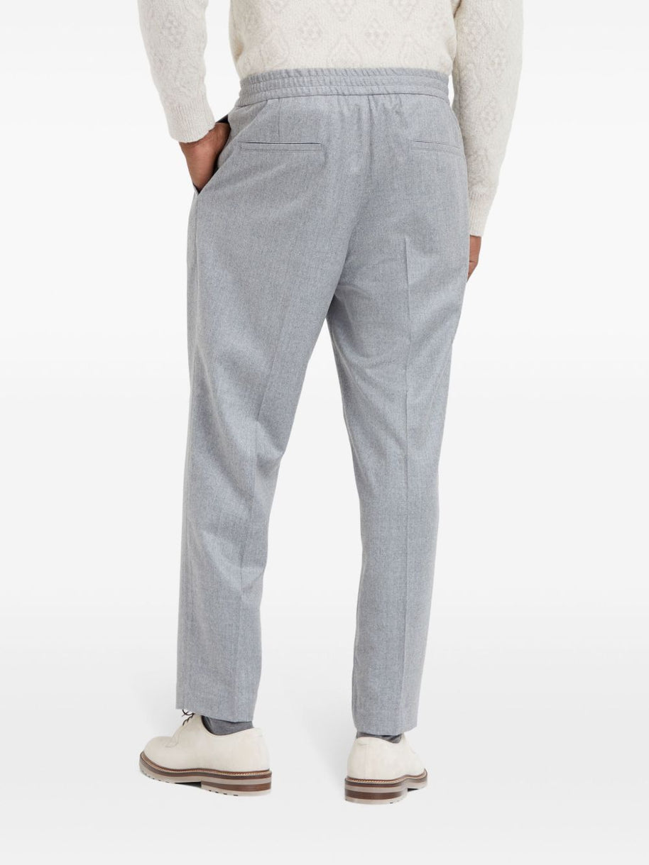 Brunello Cucinelli Wool Trousers - Light Grey