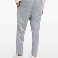 Brunello Cucinelli Wool Trousers - Light Grey