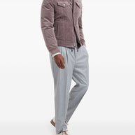 Brunello Cucinelli Wool Trousers - Light Grey
