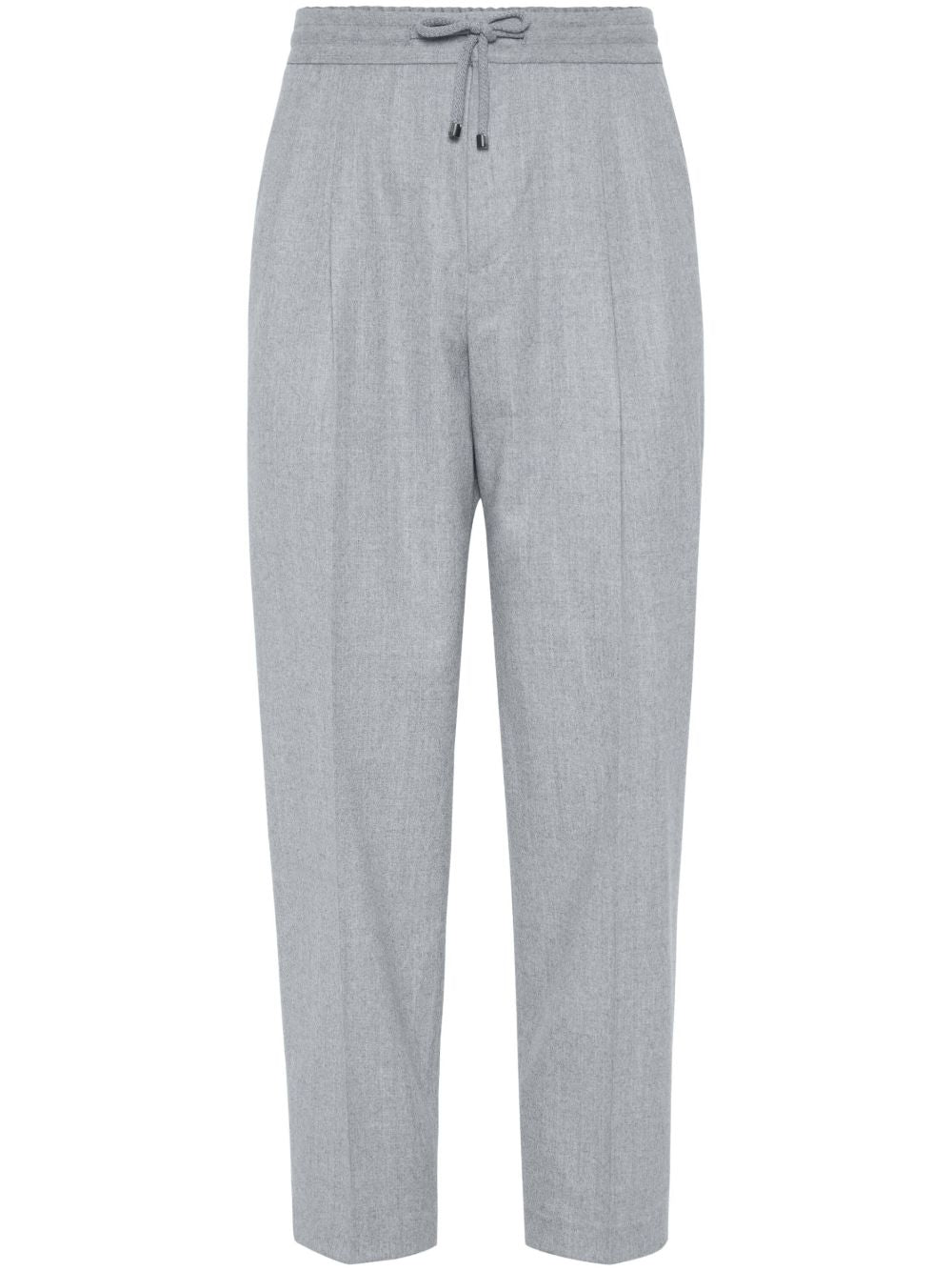 Brunello Cucinelli Wool Trousers - Light Grey