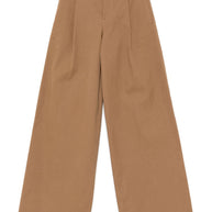 Chloé Chloè Cotton Wide-leg Trousers Brown