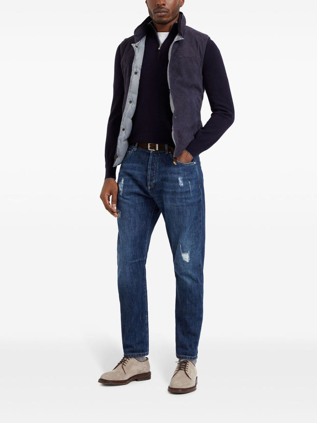 Brunello Cucinelli Cashmere High-neck Sweater - Blue