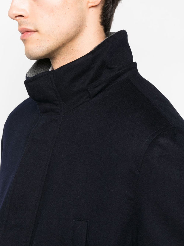 Brunello Cucinelli Cashmere Parka Coat Blue
