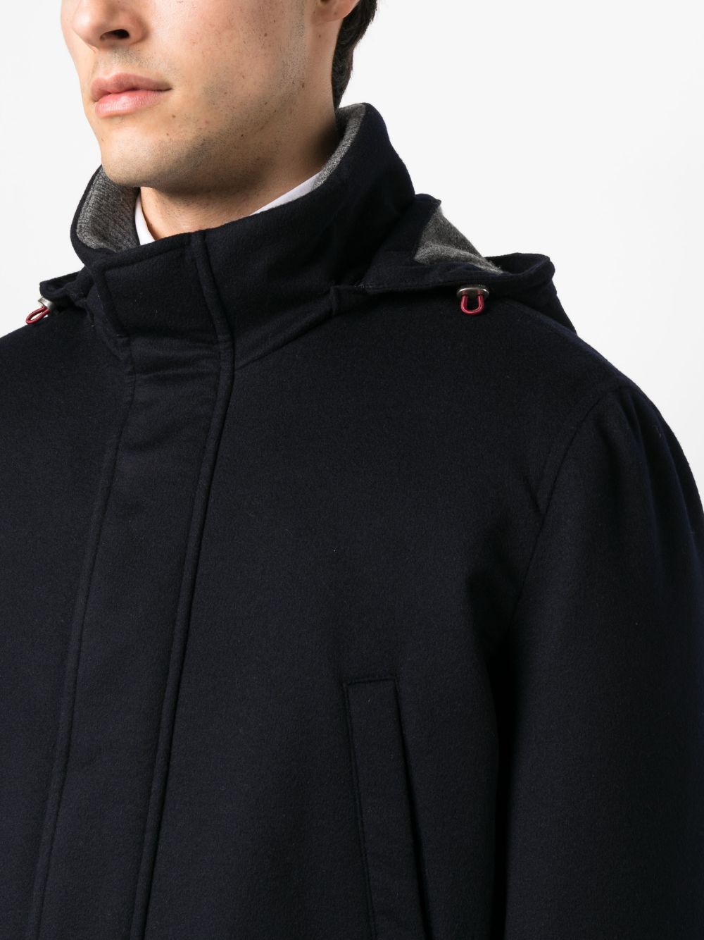 Brunello Cucinelli Cashmere Parka Coat Blue