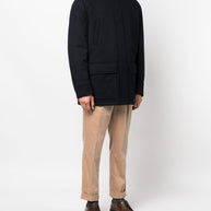 Brunello Cucinelli Cashmere Parka Coat Blue