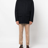 Brunello Cucinelli Cashmere Parka Coat Blue
