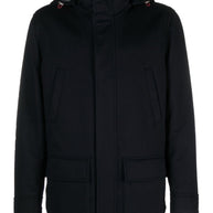 Brunello Cucinelli Cashmere Parka Coat Blue