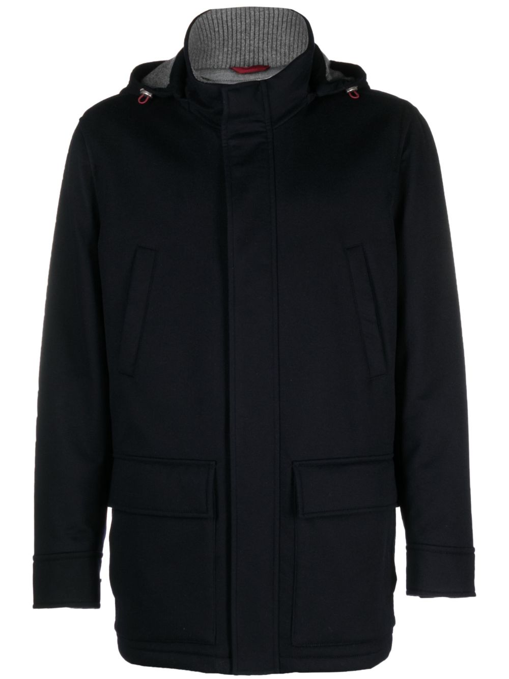 Brunello Cucinelli Cashmere Parka Coat Blue