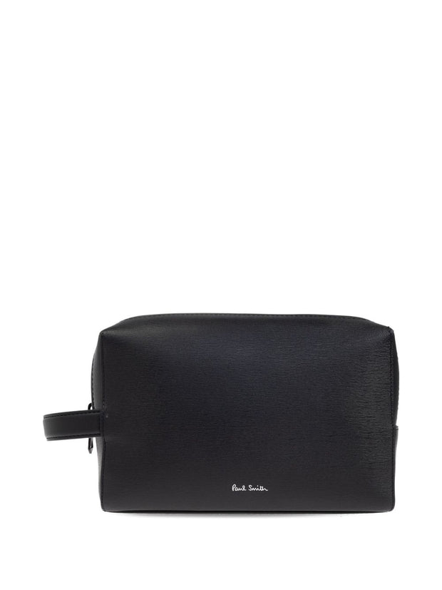 Paul Smith Leather Washbag - Black
