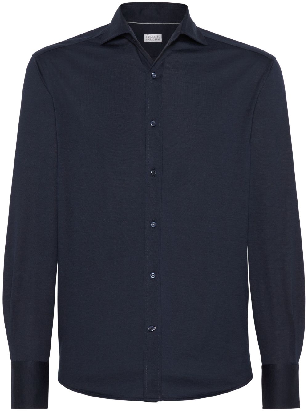 Brunello Cucinelli Silk And Cotton Blend Shirt - Blue