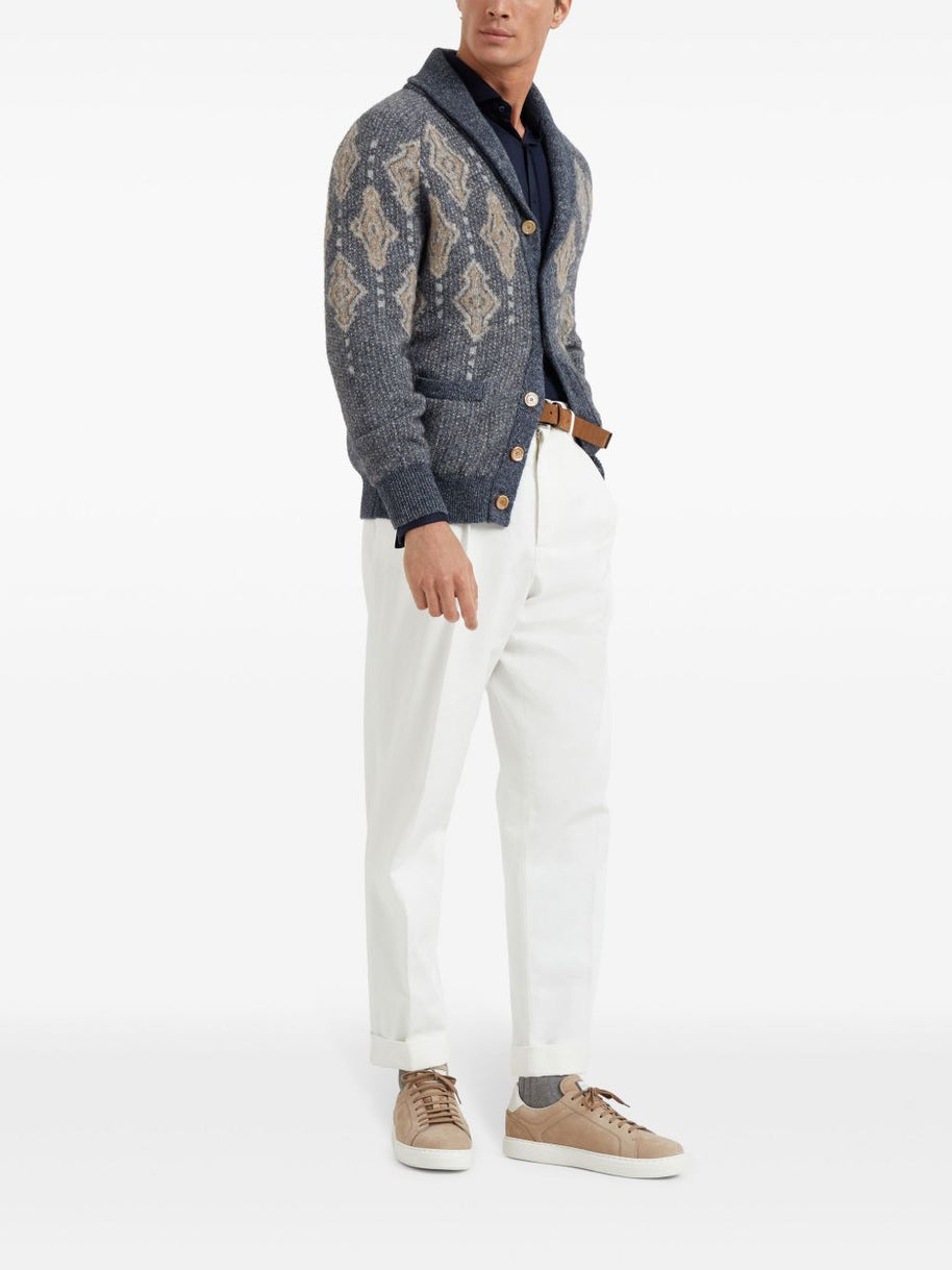 Brunello Cucinelli Silk And Cotton Blend Shirt - Blue