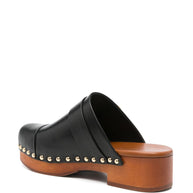 Chloé  Jeannette Leather Clogs - Black