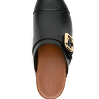 Chloé  Jeannette Leather Clogs - Black