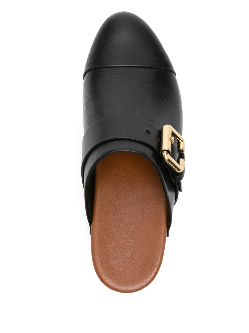 Chloé  Jeannette Leather Clogs - Black
