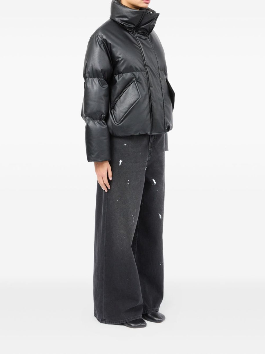 MM6 Maison Margiela Short Nylon Down Jacket - Black
