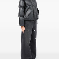 MM6 Maison Margiela Short Nylon Down Jacket - Black
